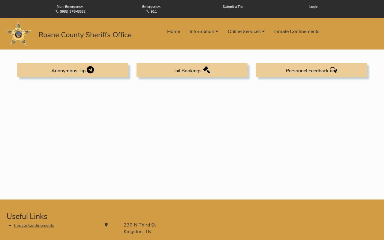 Roane County warrant search portal comparison with official tip services