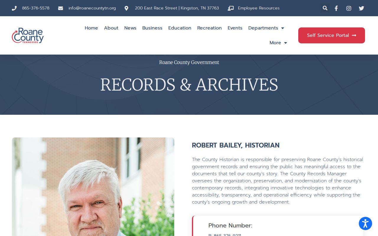 Roane County warrant records research through the current records and archives page
