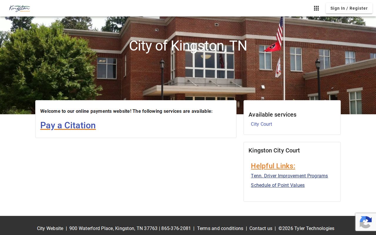 Kingston warrant record route compared with the city citation payment portal