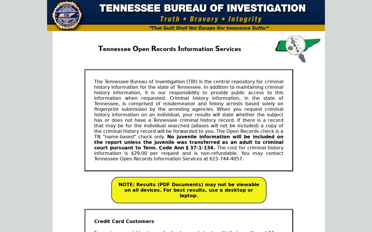 Roane County warrant search distinction from a TBI name-based history check