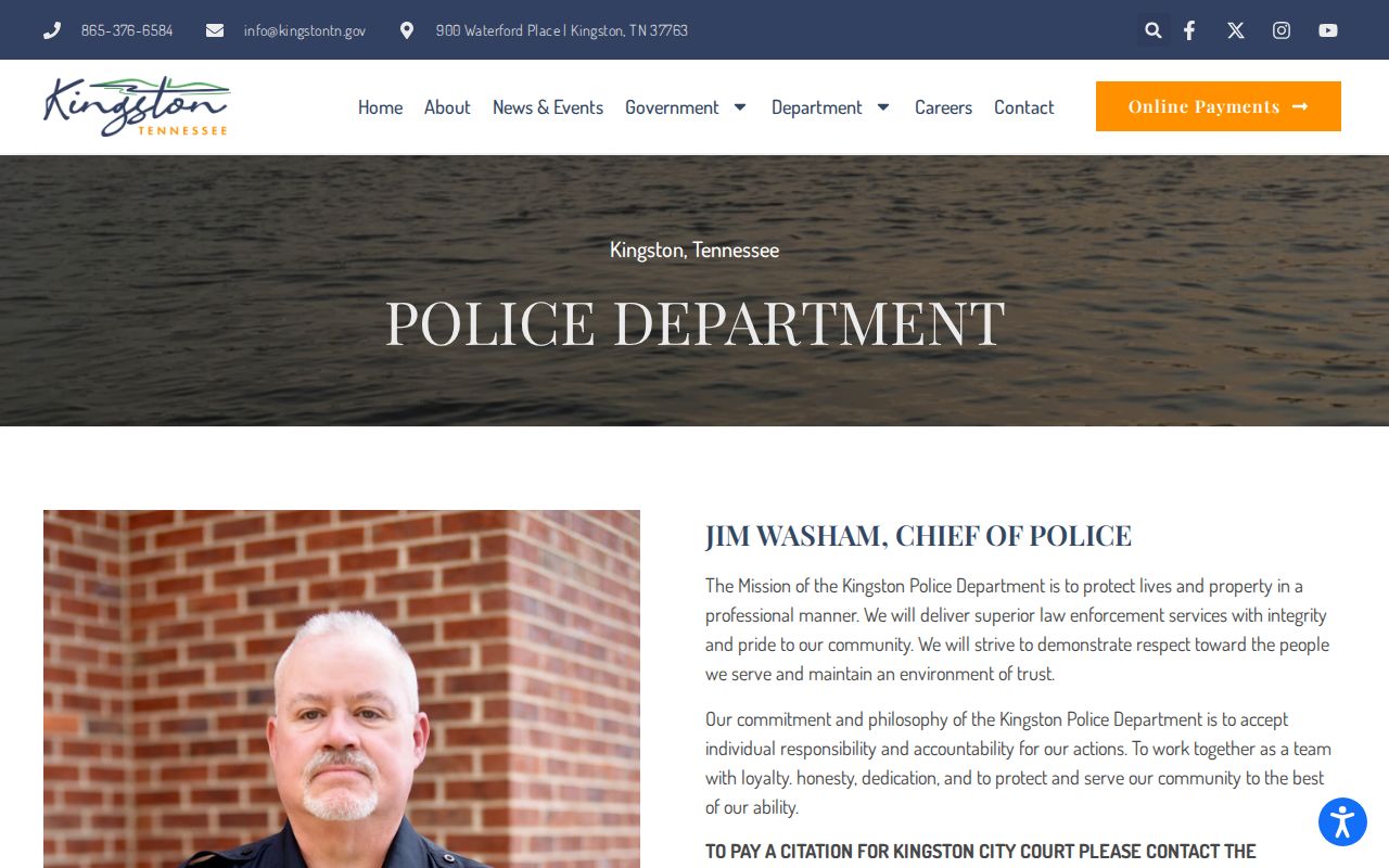 Kingston warrant records police contact and municipal service route