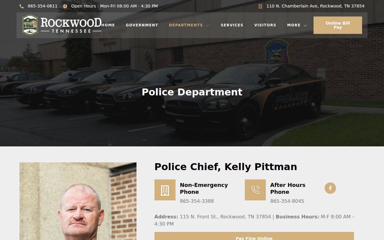Rockwood warrant records police contact and city department route