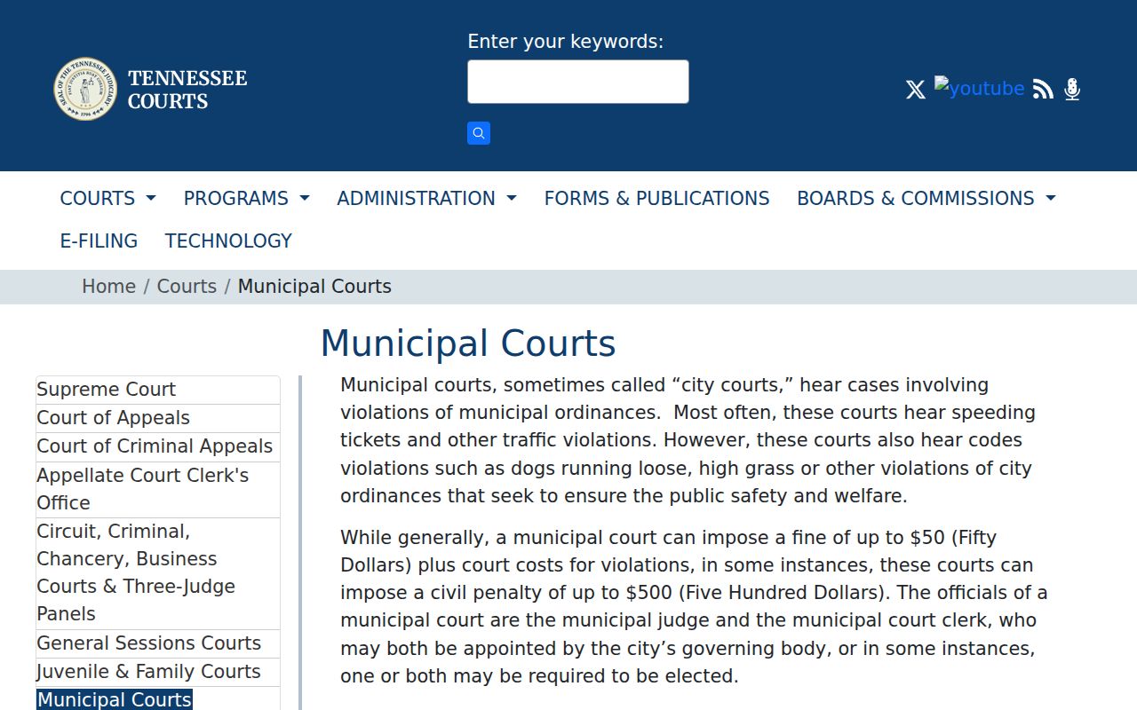 Roane County municipal warrant system context from Tennessee Courts